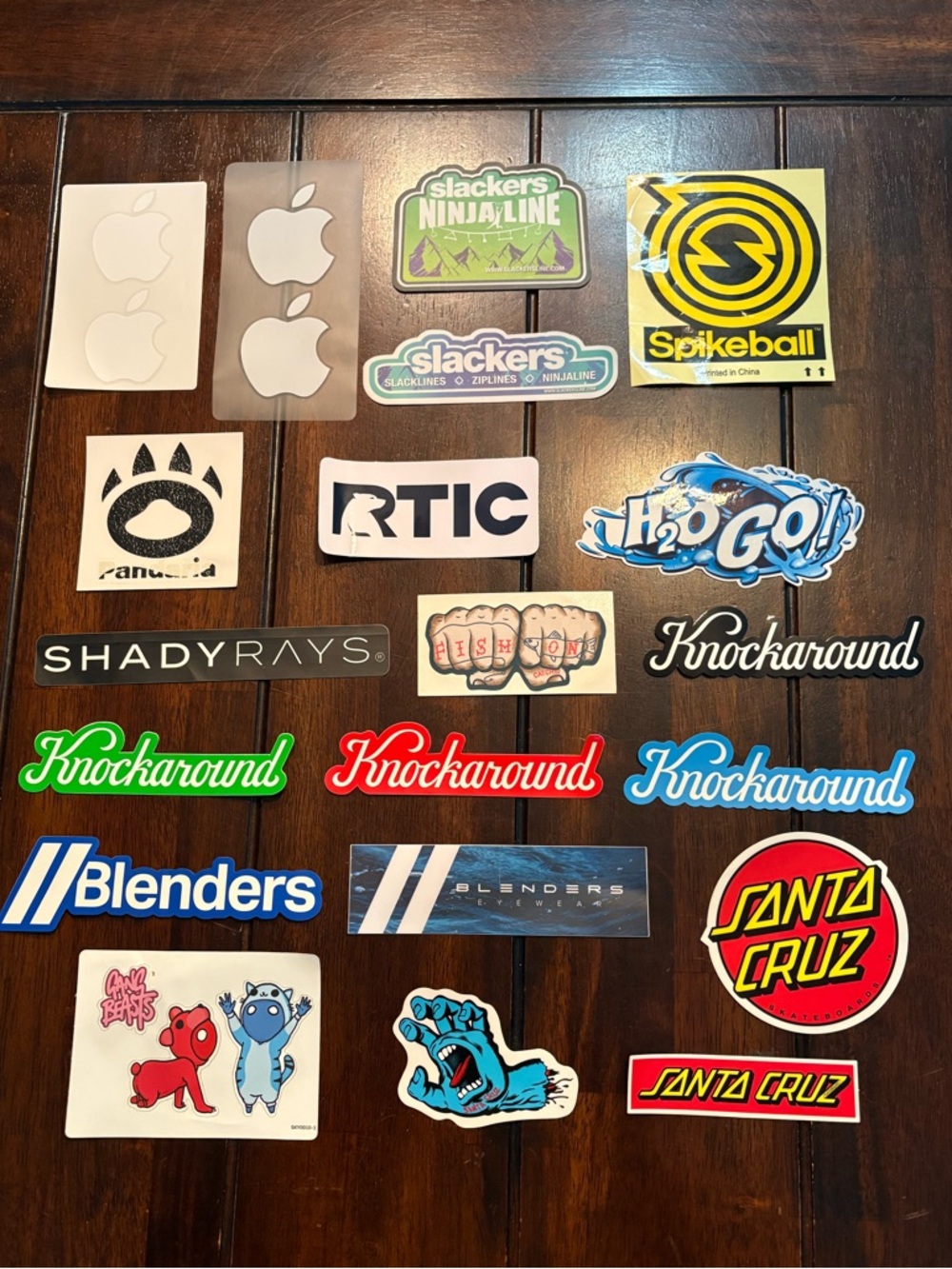 Set of 20 Brand Stickers (Apple, RTIC, Blenders, Knockaround, Santa Cruz, etc)